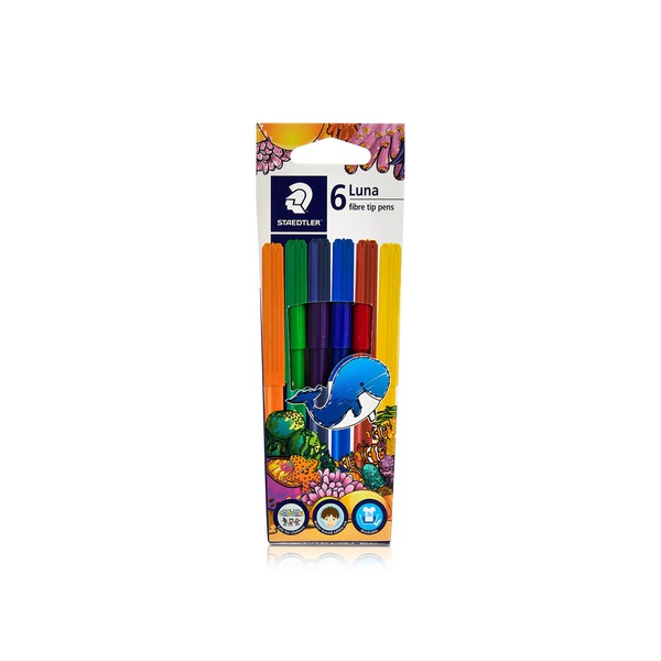 Staedtler Luna Fibre Tip Pens x 6