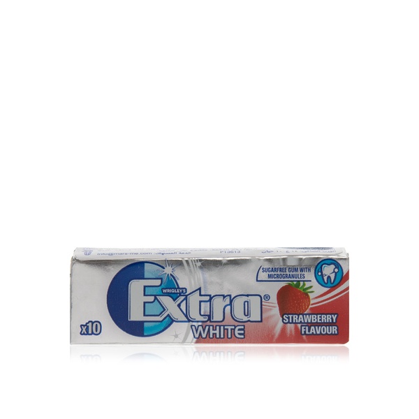 Buy Wrigleys Extra white sugar free strawberry chewing gum 14g in UAE