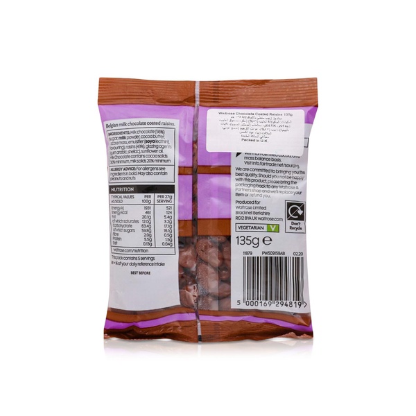 Waitrose Chocolate Coated Raisins 135g