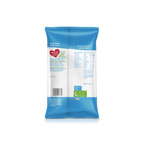 Kiddylicious Cheesy Veggie Straws 9+ Months 4 x 12g