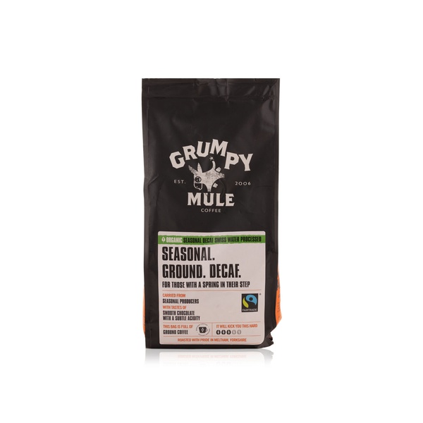 Grumpy Mule Organic Seasonal Decaf Swiss Water Processed Ground Coffee 227g