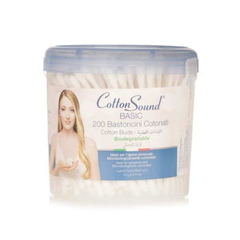 Cotton Sound Cotton Buds Round Pot x 200