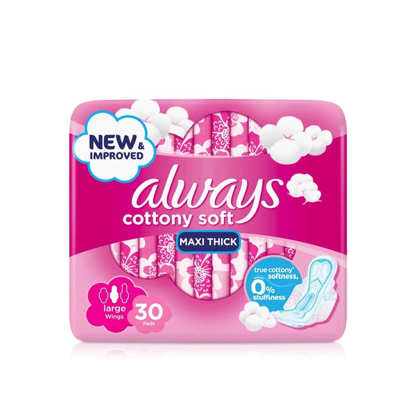 Always Cotton Soft Large Sanitary Pads with Wings x 30