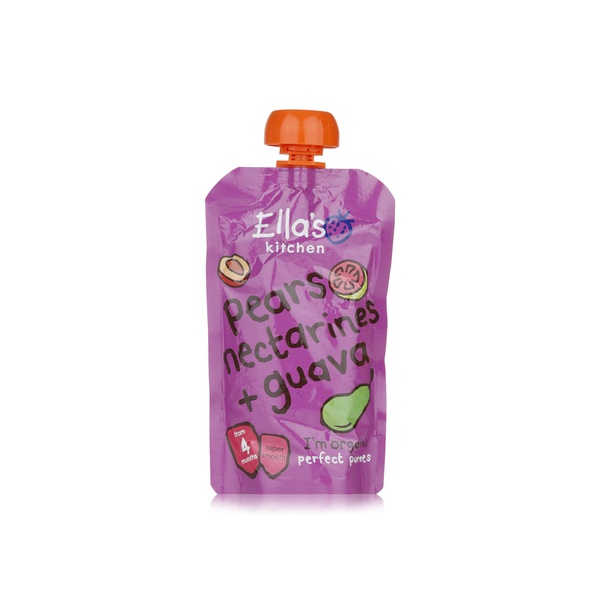 Buy Ellas Kitchen organic pear, nectarine & guava 4+ months 120g in UAE