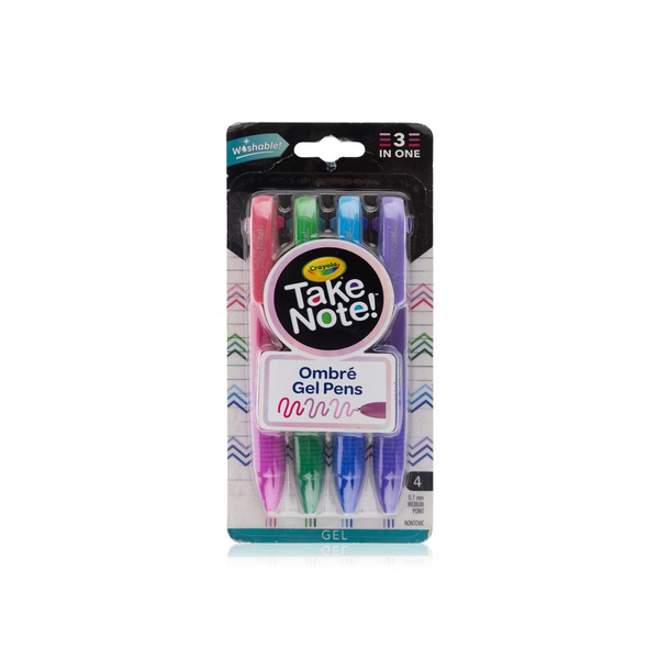 Crayola Take Note Ombre Gel Pens x 4