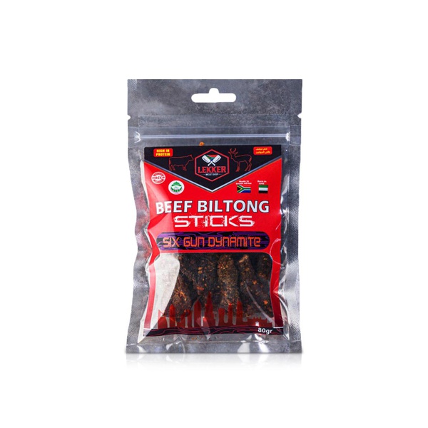 Lekker Beef Biltong Sticks Dynamite 80g