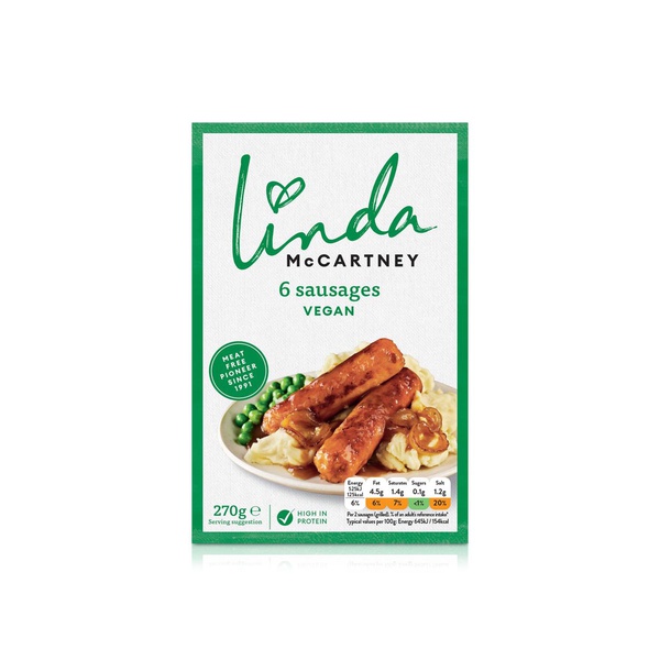 Linda McCartney's Frozen 6 Vegetarian Sausages 270G