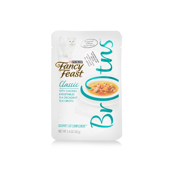 Buy Fancy Feast Broths classic chicken & veg 40g in UAE