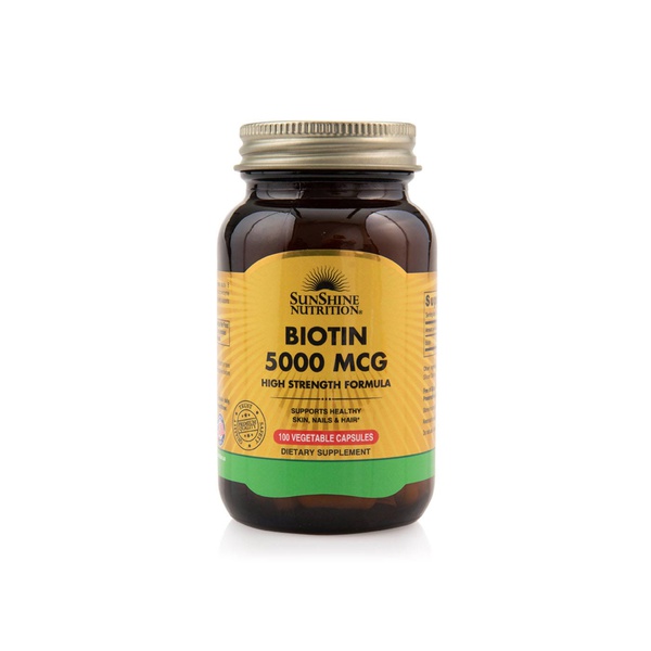 Sunshine Nutrition Biotin 5000 Mcg High Strength Formula x 100