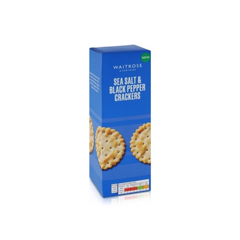 Waitrose Salt and Black Pepper Crackers 185g