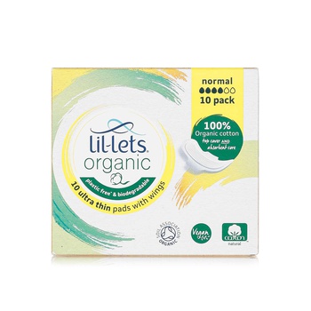 Lil-Lets Organic Normal Pads x 10