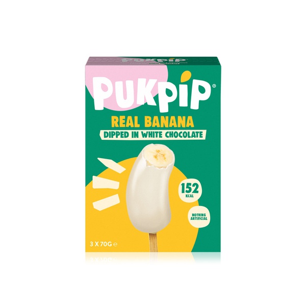 Pukpip Frozen Real Banana Dipped In White Chocolate 210G