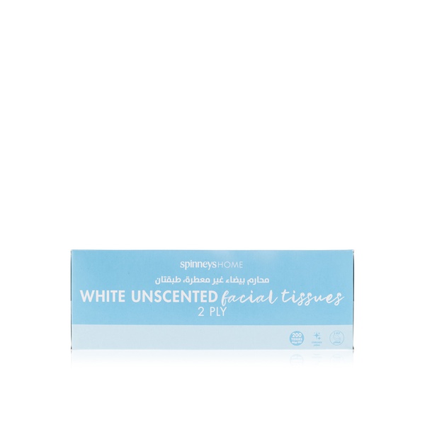 اشتري SpinneysHOME White Unscented Facial Tissues 2ply 200s في الامارات