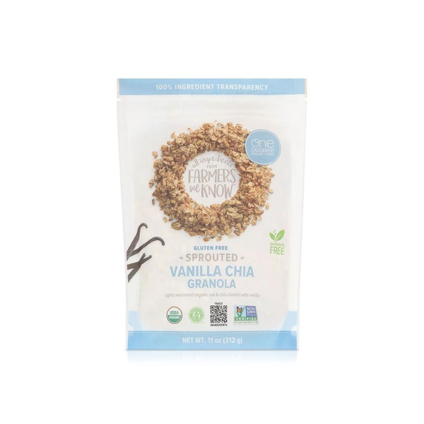 One Degree Organic Foods Gluten Free Sprouted Vanilla Chia Granola 312g