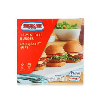 Americana Frozen Mini Beef Burgers X 13