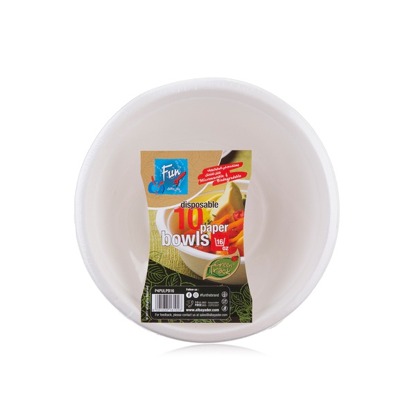 Fun Biodegradable Bowl 16oz 10 Pack