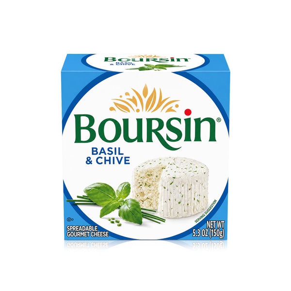 Boursin Basil & Chive Spreadable Cheese 150g