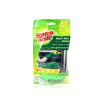 Scotch Brite Heavy Duty Lemon Scented Gloves Medium