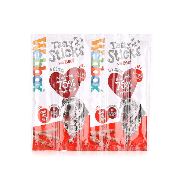 Buy Webbox Tasty Sticks with beef x5 in UAE