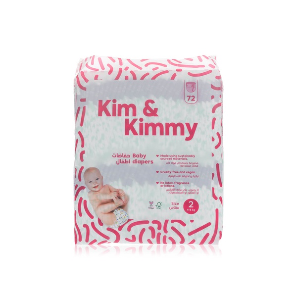 اشتري Kim & Kimmy - size 2 diapers (4 - 8kg, qty 72) في الامارات