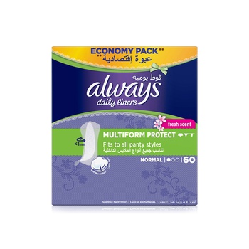 Always Multiform Daily Liners with Fresh Scent x 60