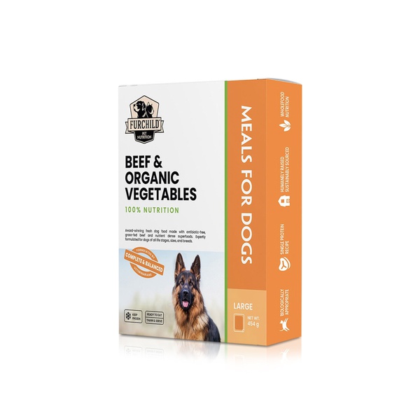 Furchild Beef & Organic Vegetables Raw Dog Food 454g