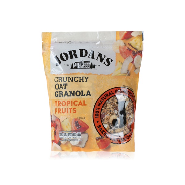 Buy Jordans crunchy oat granola tropical fruits 750g in UAE