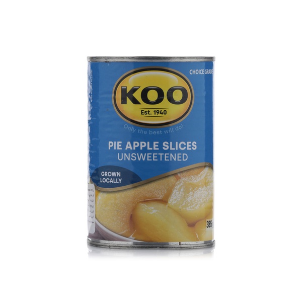 Koo unsweetened pie apple slices canned 385g