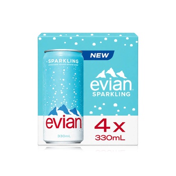 Evian Sparkling Water 330ml x 4