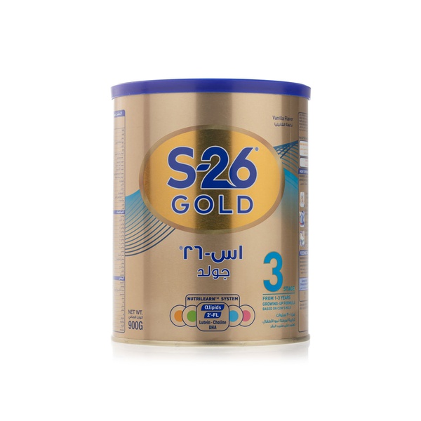 اشتري Wyeth nutrition S-26 gold stage 3, 1-3 years old premium follow on formula for toddlers 900g في الامارات