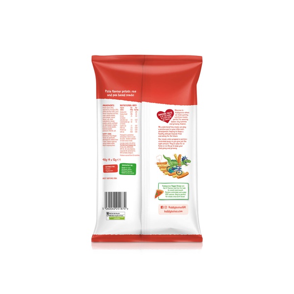 Kiddylicious Pizza Veggie Straws 4 x 12g