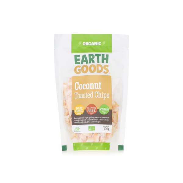 اشتري Earth Goods organic coconut toasted chips 100g في الامارات