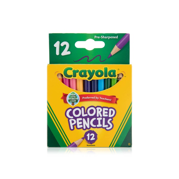 Crayola coloured pencils half length x12 - Spinneys UAE