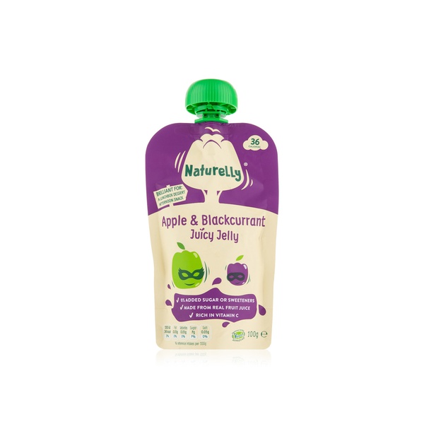 Naturelly jelly juice apple and blackcurrant pouch 100g Spinneys UAE