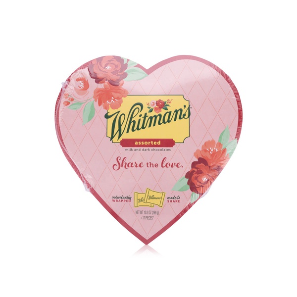 Whitman's Assorted Milk and Dark Chocolates Valentine's Day Heart 289g