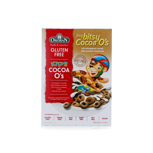 Buy Orgran kids cocoa Os cereal 300g in UAE