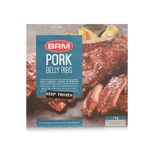 BRM Frozen Cooked Pork Belly Ribs 1Kg