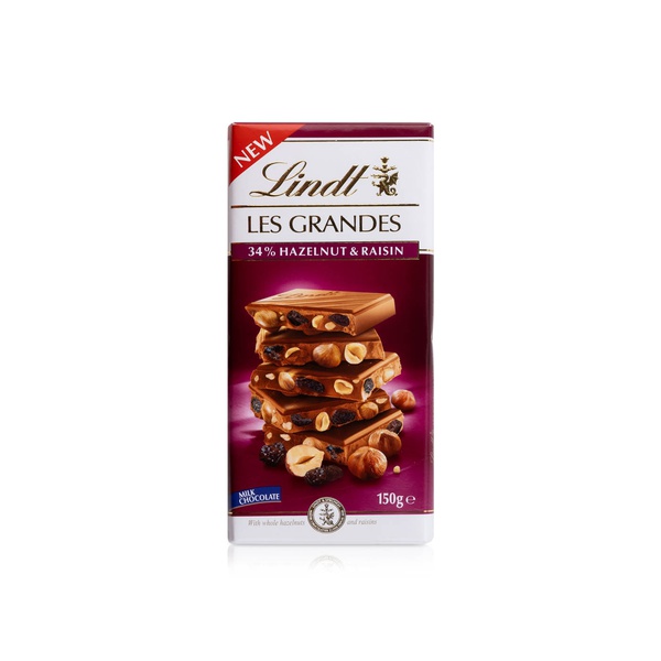 Lindt Les Grandes Hazelnut and Raisin 150g