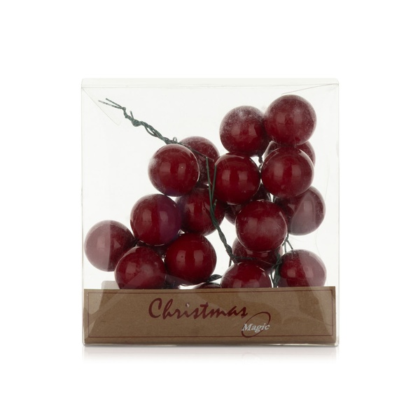 Christmas Magic Christmas Decor Berries Red 2.5cm x 6