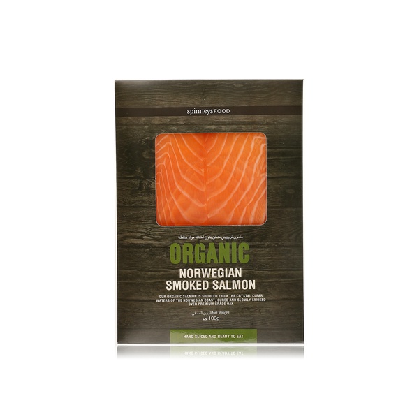 Buy Spinneysfood organic Norwegian smoked salmon 100g in UAE