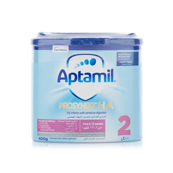 Buy Aptamil prosyneo HA 2 sensitive digestion infant milk formula 6-12 months 400g in UAE