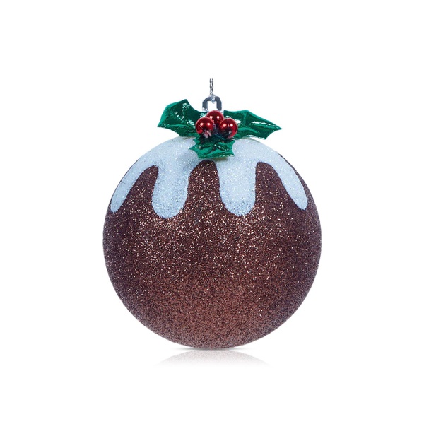 Premier Bauble Christmas Pudding 8cm