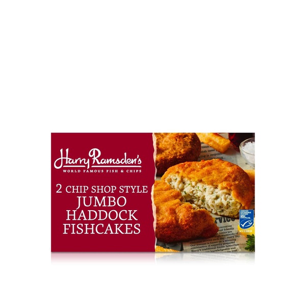 Harry Ramsdens 2 Chip Shop Style Jumbo Battered Fishcakes 300g