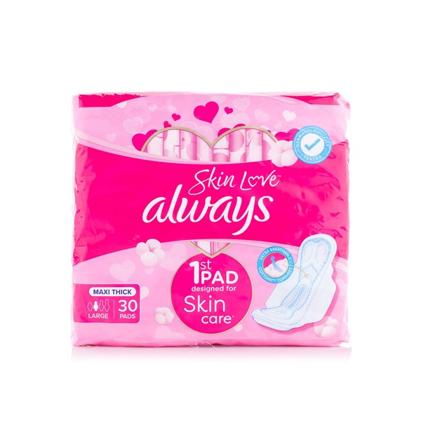 Buy Always cotton skin love sanitary pads 30s in UAE