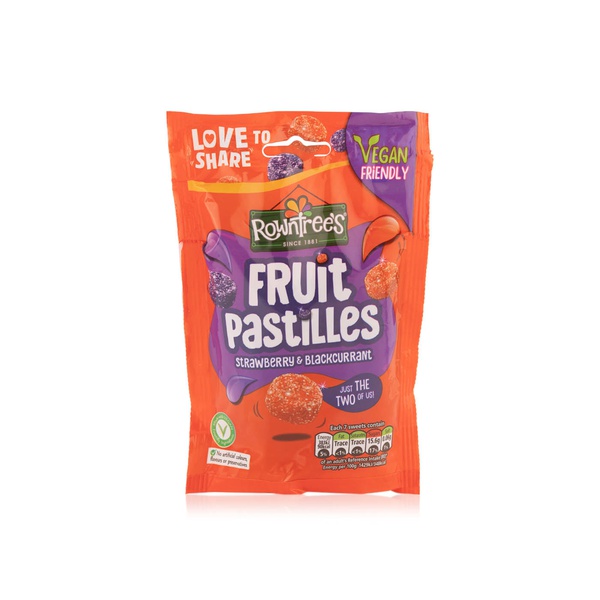 Rowntrees Vegan Strawberry & Black Currant Pastilles Sharing Bag 143g