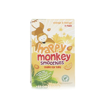 Happy Monkey Orange & Mango Smoothie 4 x 180ml