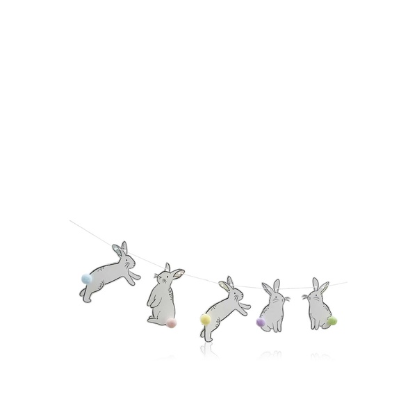 Ginger Ray Easter Bunny Bunting with Pom Pom Tails