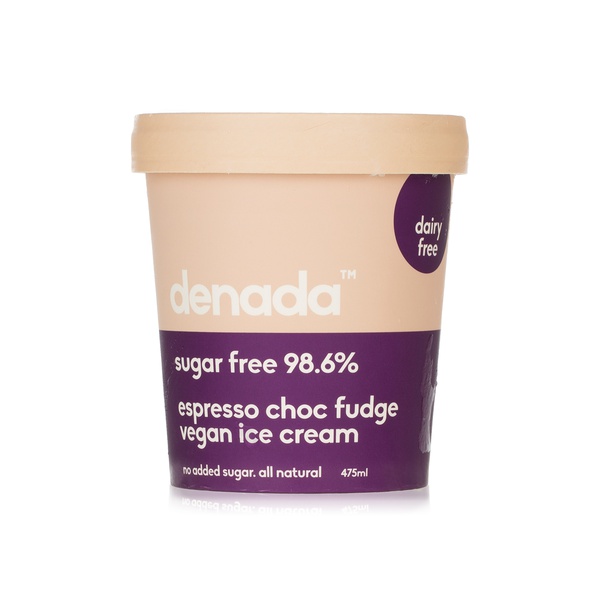 Buy Denada espresso choc fudge vegan ice cream 475ml in UAE