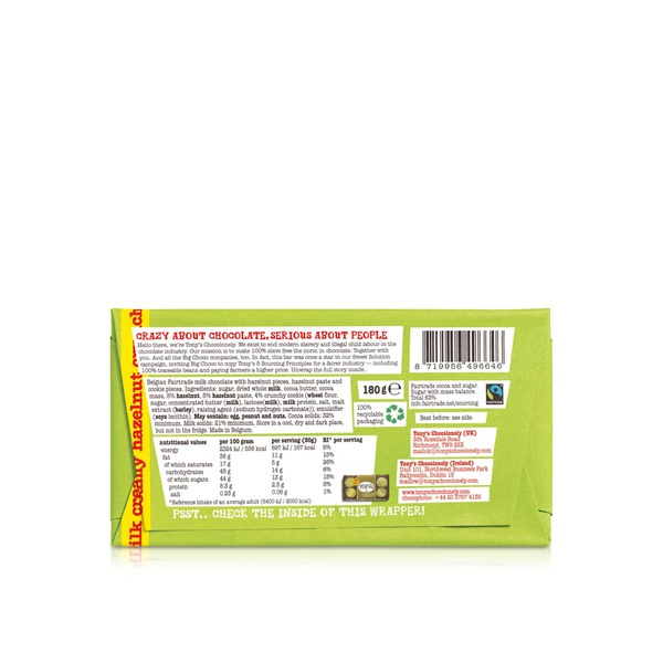Tony's Chocolonely Milk Creamy Hazelnut Crunch 180g