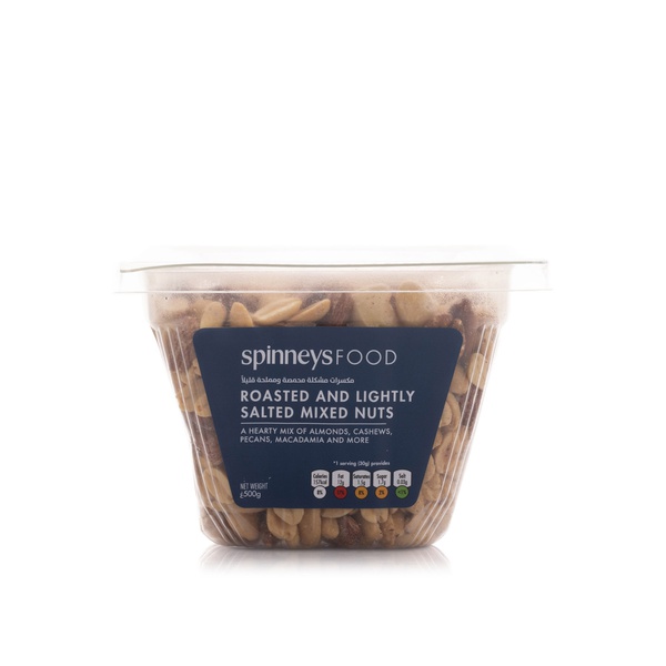 اشتري SpinneysFOOD Roasted and Lightly Salted Mixed Nuts 500g في الامارات